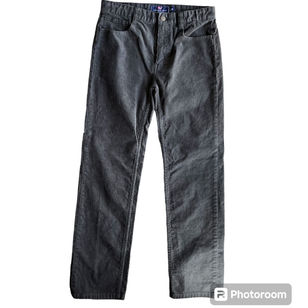 Vineyard Vines Gray Corduroy Straight Leg Pants Boys Size 14 GUC